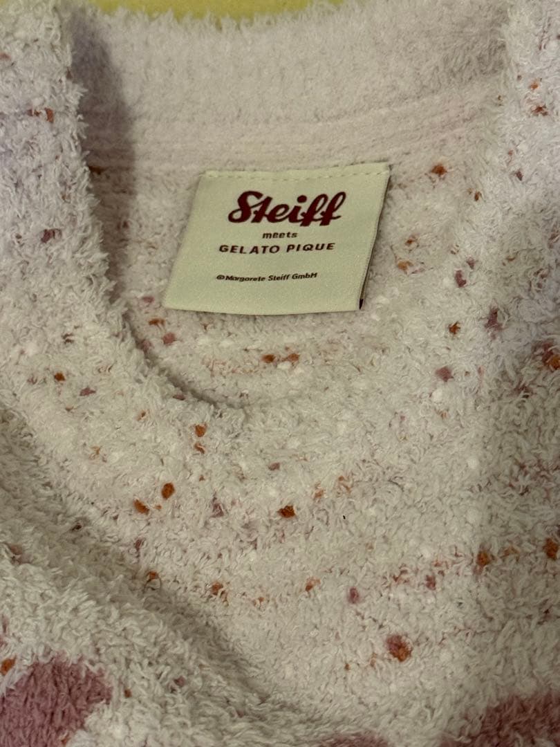 ジェラートピケ パウダーネップジャガードワンピース テディベア ルームウェア