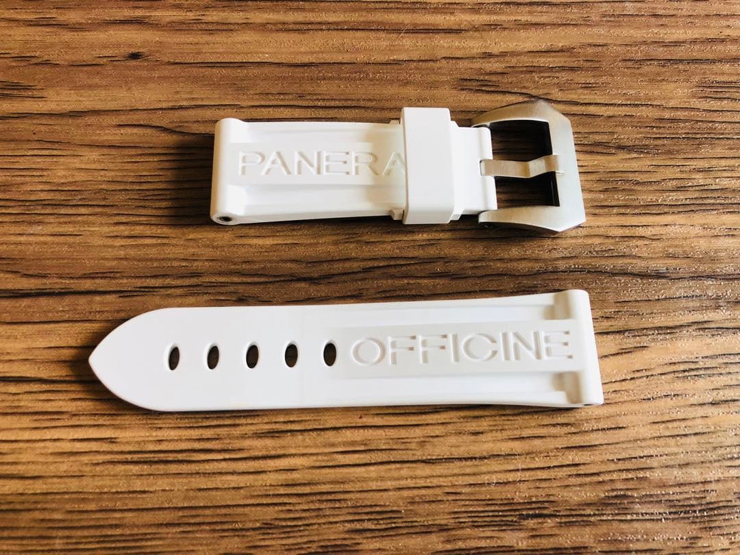 【最終価格】美品 パネライ純正ラバーベルトホワイトXS ラグ幅22mm おまけ付