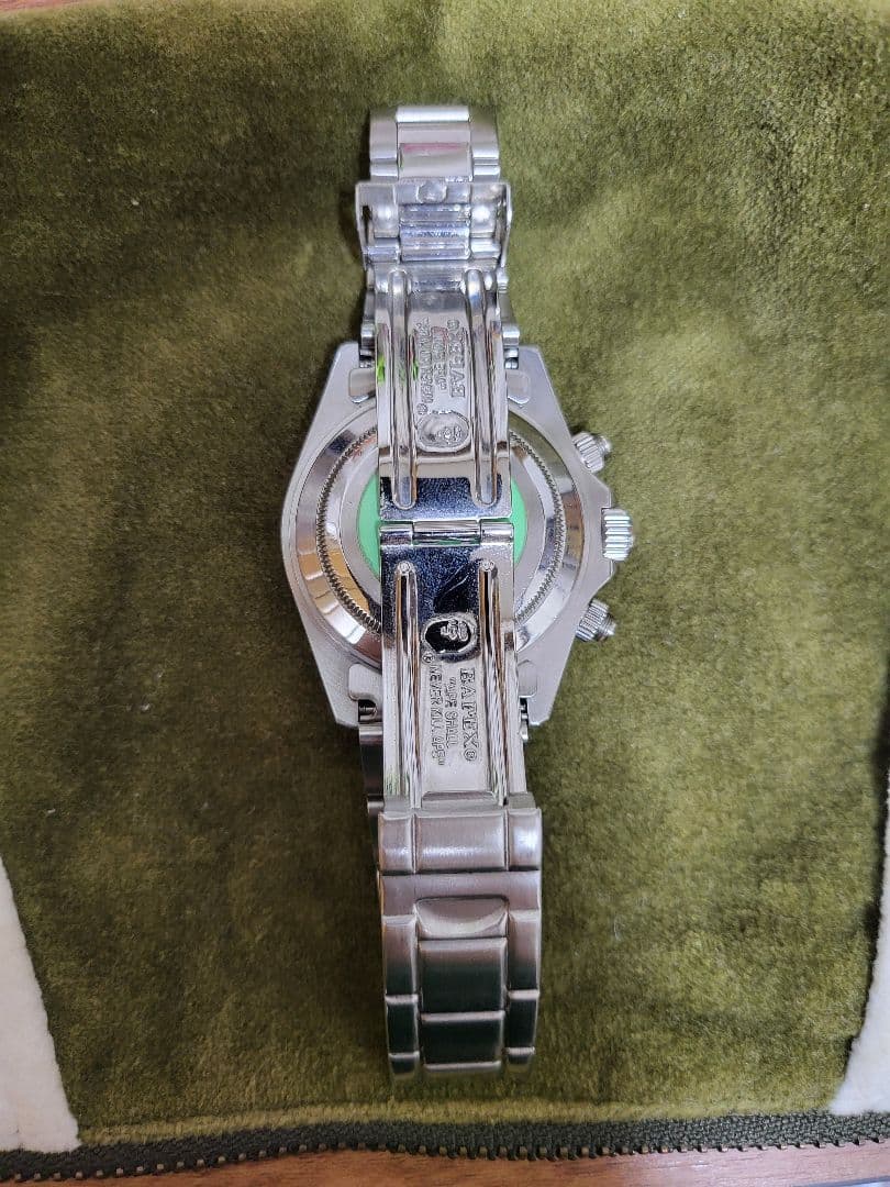 baggio BAPE クロノグラフ 腕時計 イエロー カモフラージュ