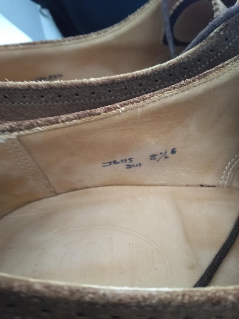 クマ吉さん専用【UK8.5】クロケット＆ジョーンズ　スエードブローグ