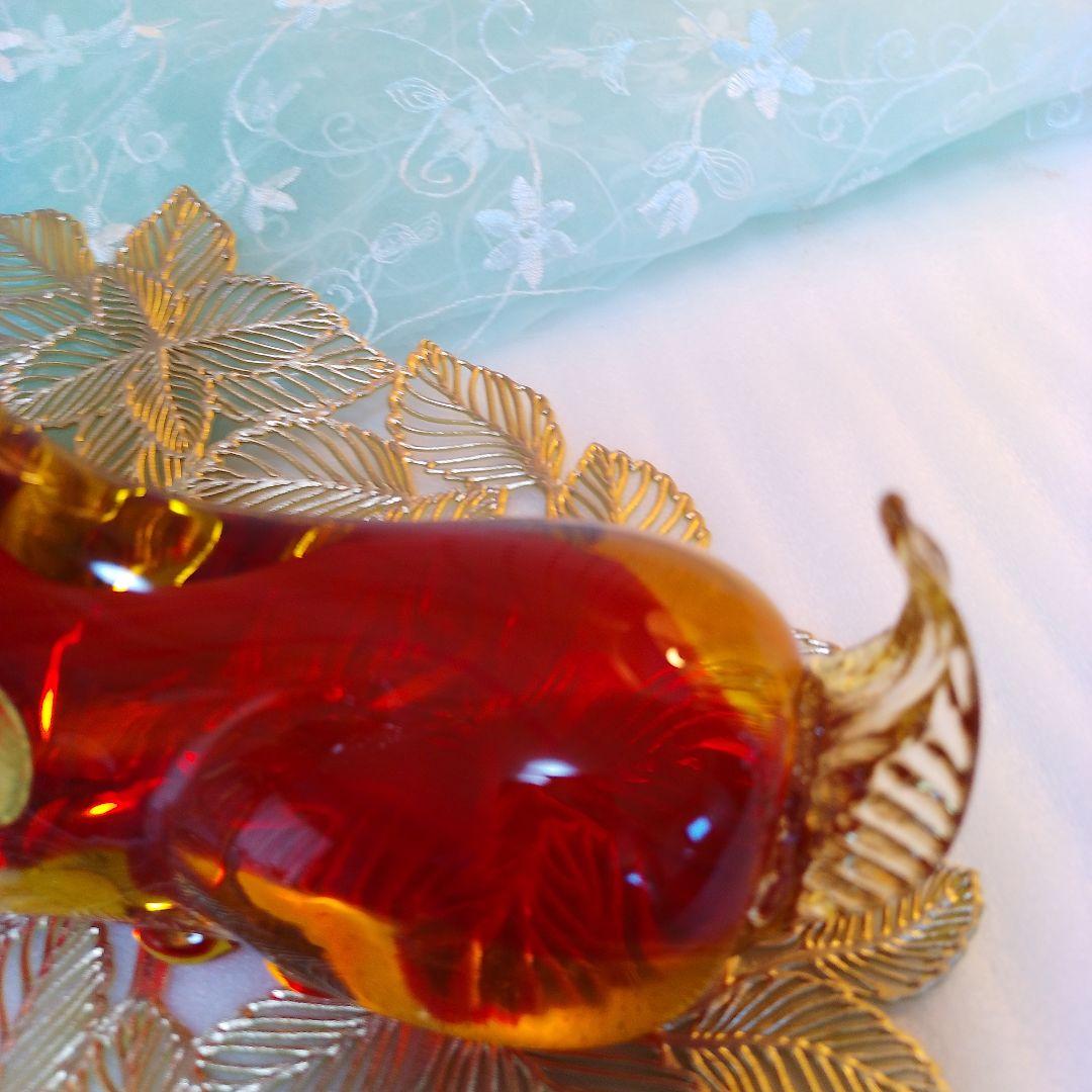 ムラーノベネチアンガラスお対 鹿の置物。