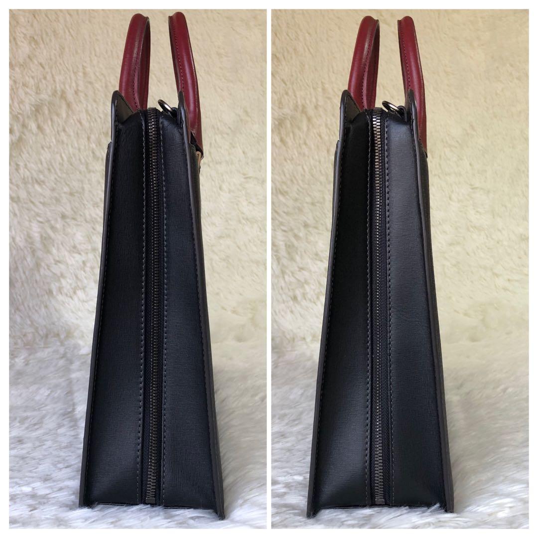 未使用級 フジタカ ディアマン レザー ビジネスバッグ 2way A4B4収納可