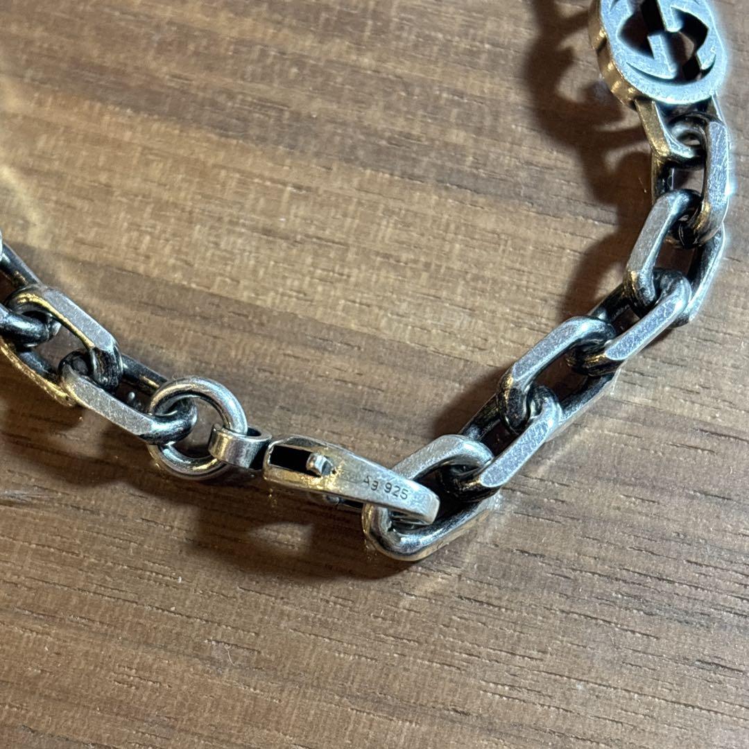 正規品　GUCCI　インターロッキング　ブレスレット　18号