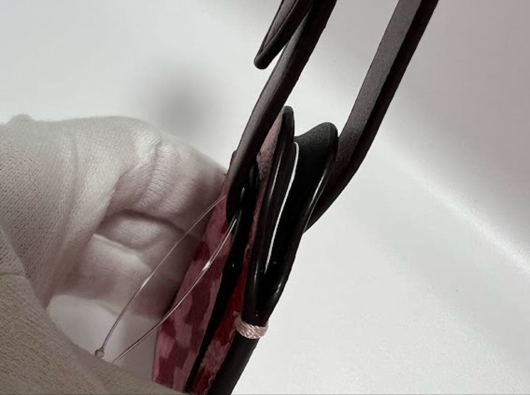 ❤️新品未使用❤️Coachコーチラゲッジタグ千鳥格子柄 荷物タグ ピンク レッド