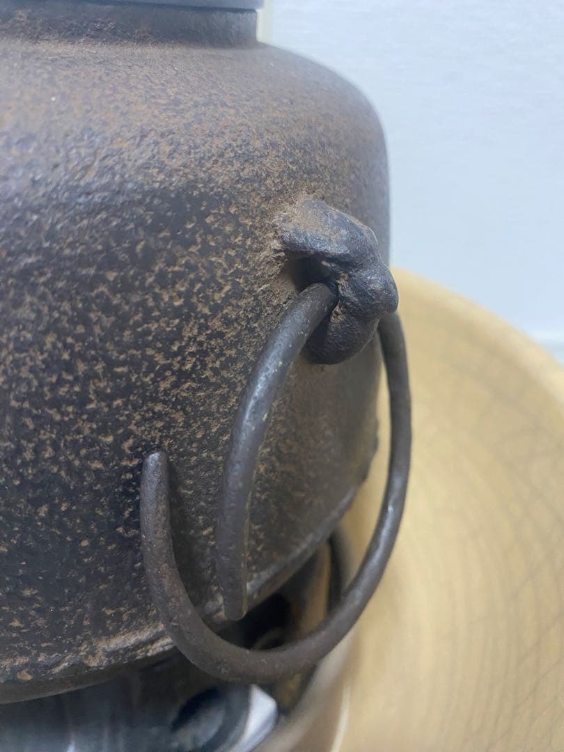 創巧野々田 風炉型電熱器とあじろ鉄 茶釜 セット