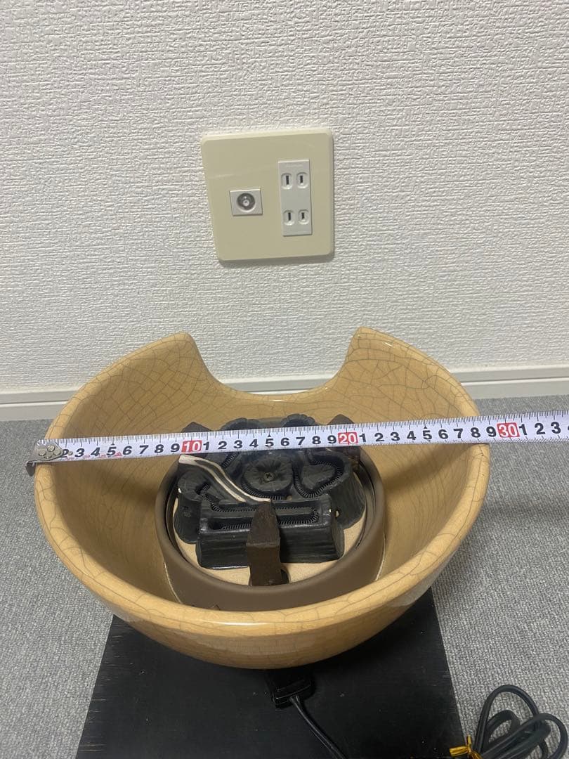 創巧野々田 風炉型電熱器とあじろ鉄 茶釜 セット