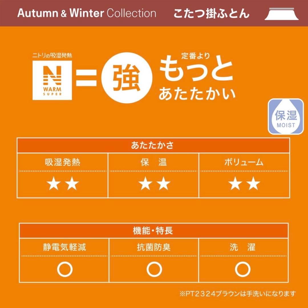 ニトリ　こたつ掛ふとん(長方形)&敷ふとん(大判) Nウォーム 新品