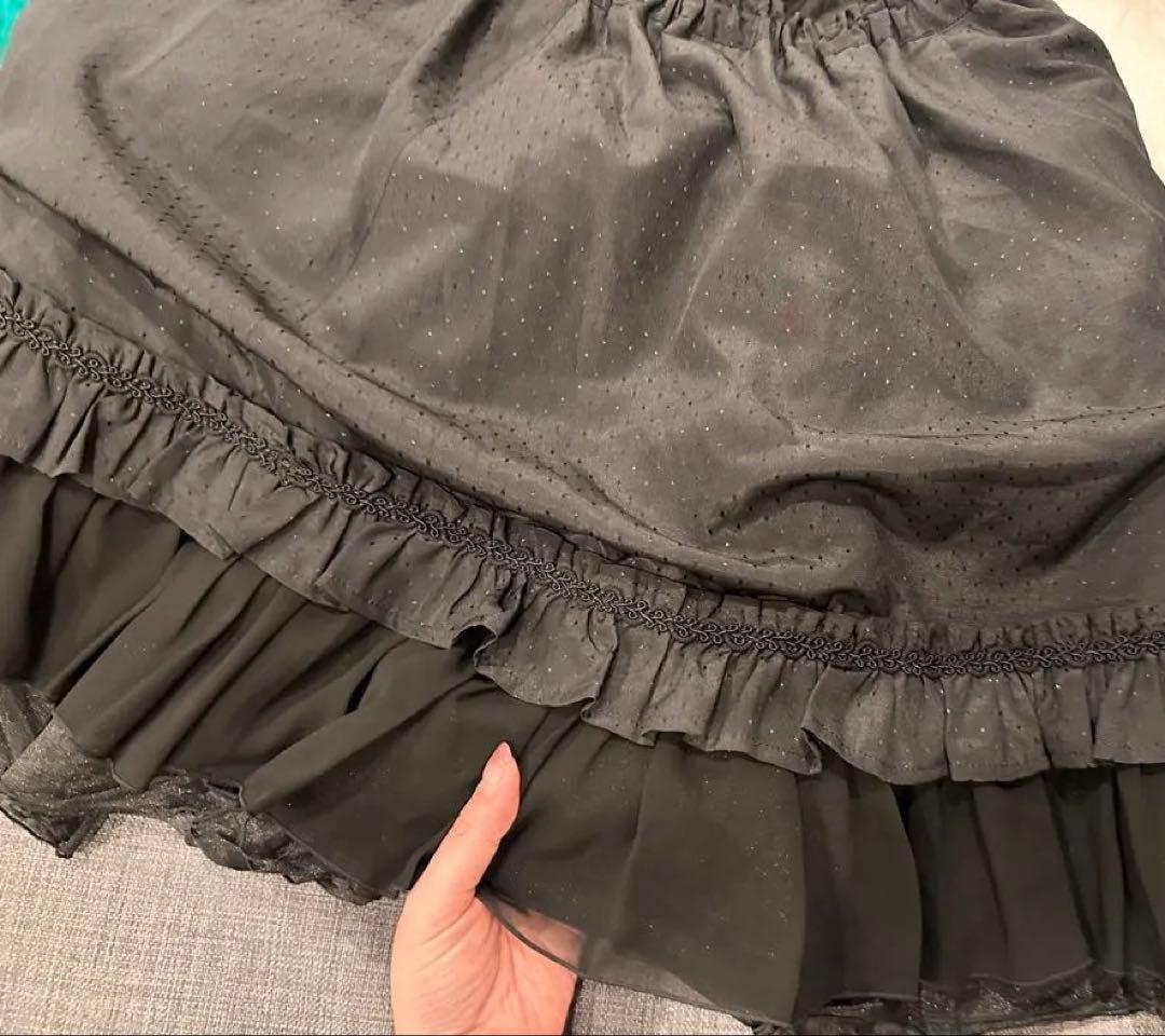 l*す様 Mary Magdalene ミルフィーユパニエスカート ブラック