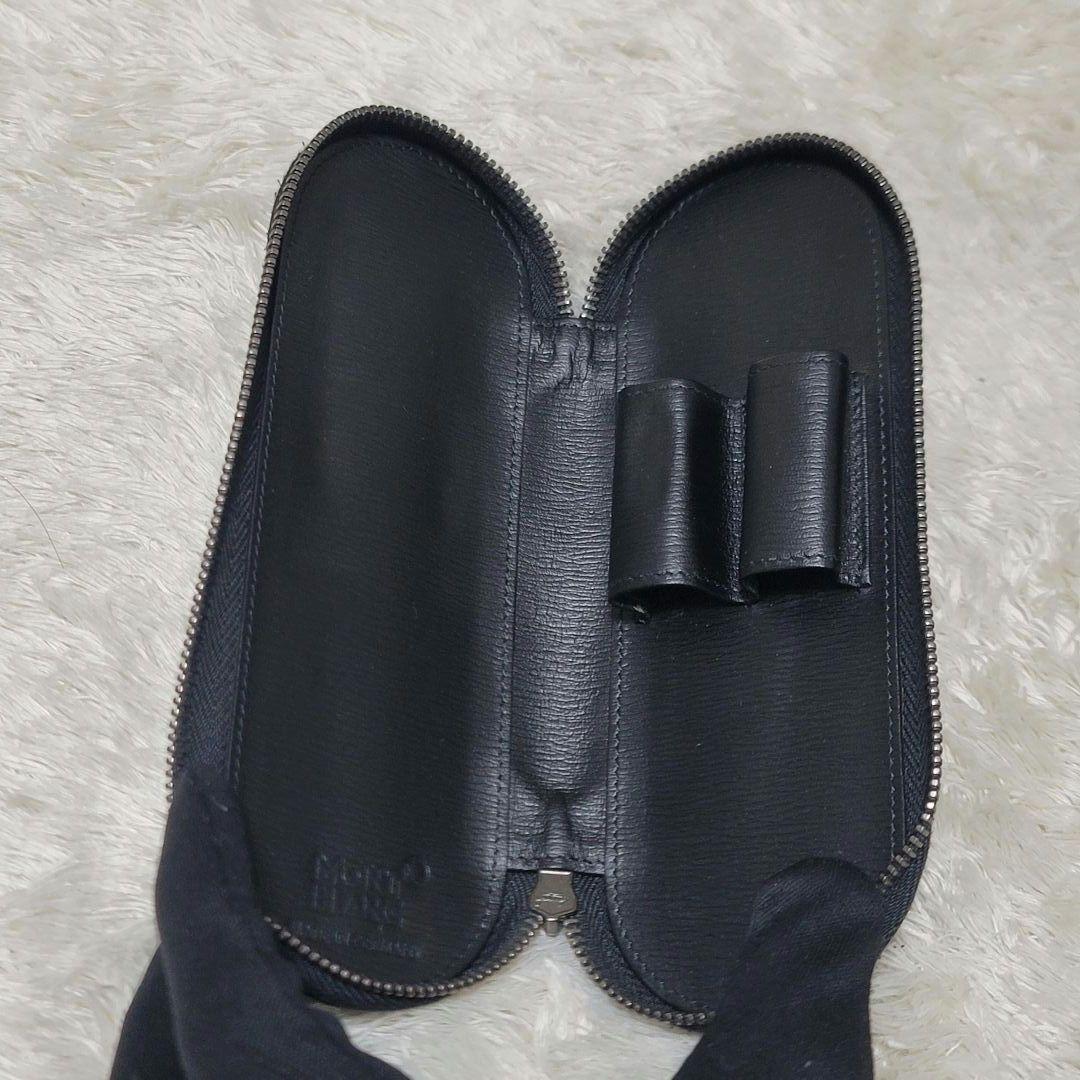 美品✨モンブラン マイスターシュティック ペンケース ブラック レザー ロゴ