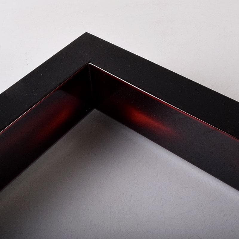 茶道具　塗師　岡本陽斎造　根来塗　炉縁　共箱　C　7873C