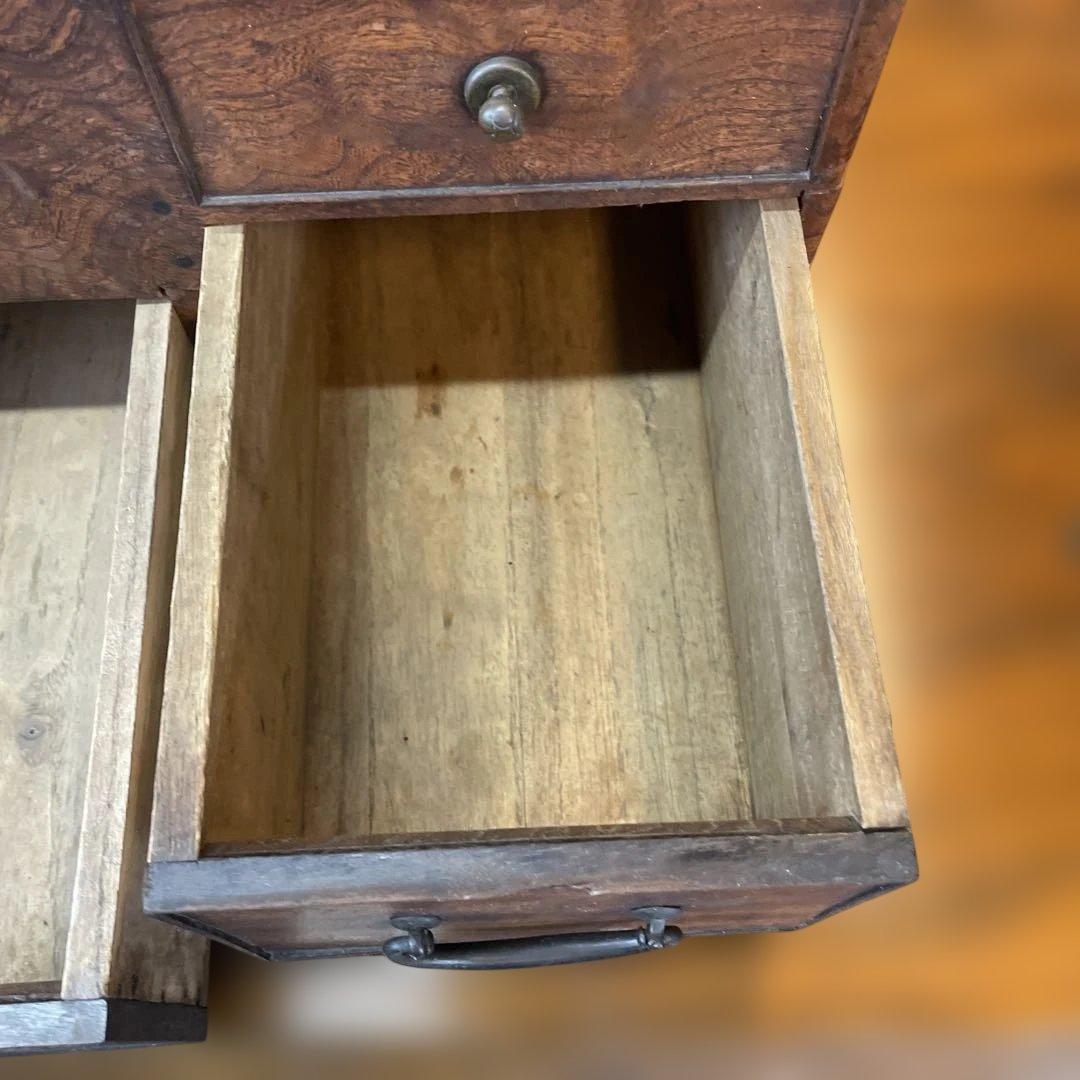 【骨董】関東火鉢　長火鉢　木製　明治・大正時代作　レトロ　道具