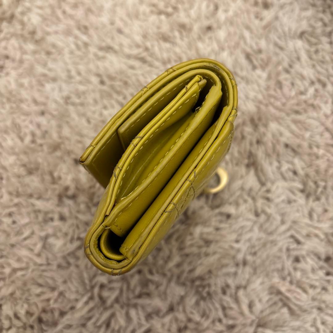 Dior ロータスウォレット　キルティング財布　三つ折り財布