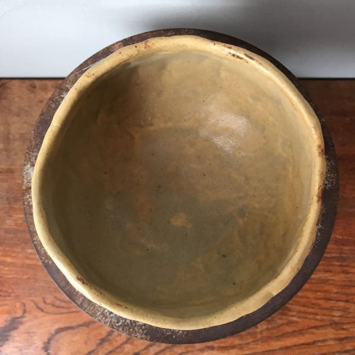 私の作った 抹茶茶碗 唐傘おばけ 妖怪 陶芸 手びねり 手づくね