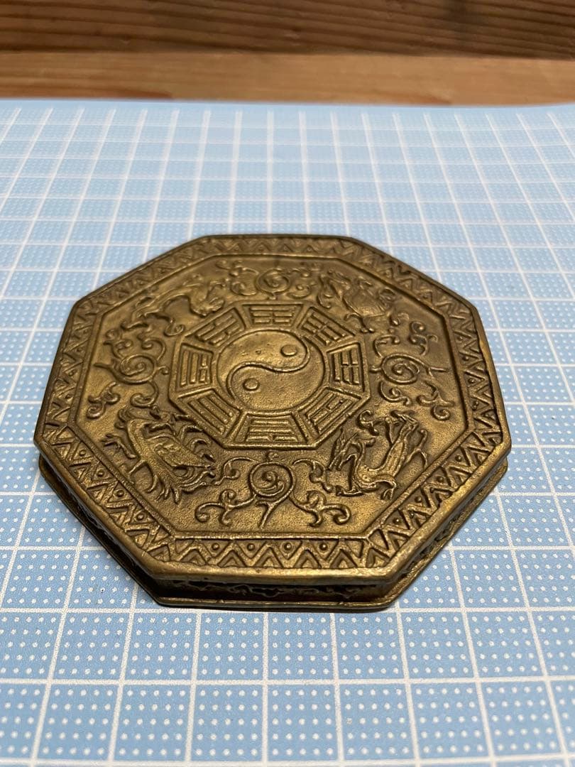 八卦太極四神盤【m1504 風水　青龍　朱雀　白虎　玄武　八卦太極　四神獣】