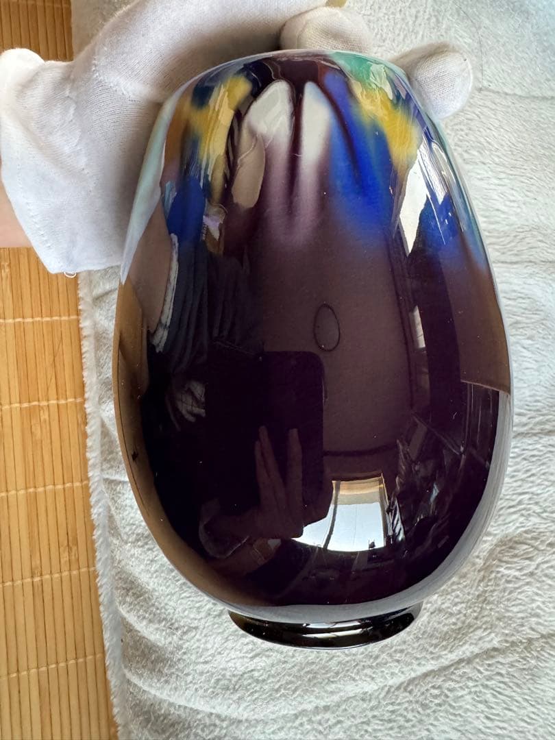 人間国宝　三代　徳田八十吉　(正彦) 壺