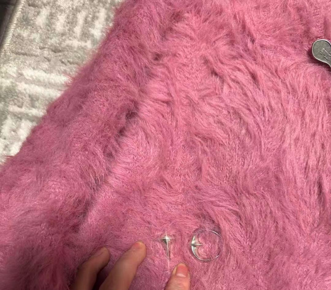 ★サグクラブ★フワフワ素材のピンクジップアップジャケット