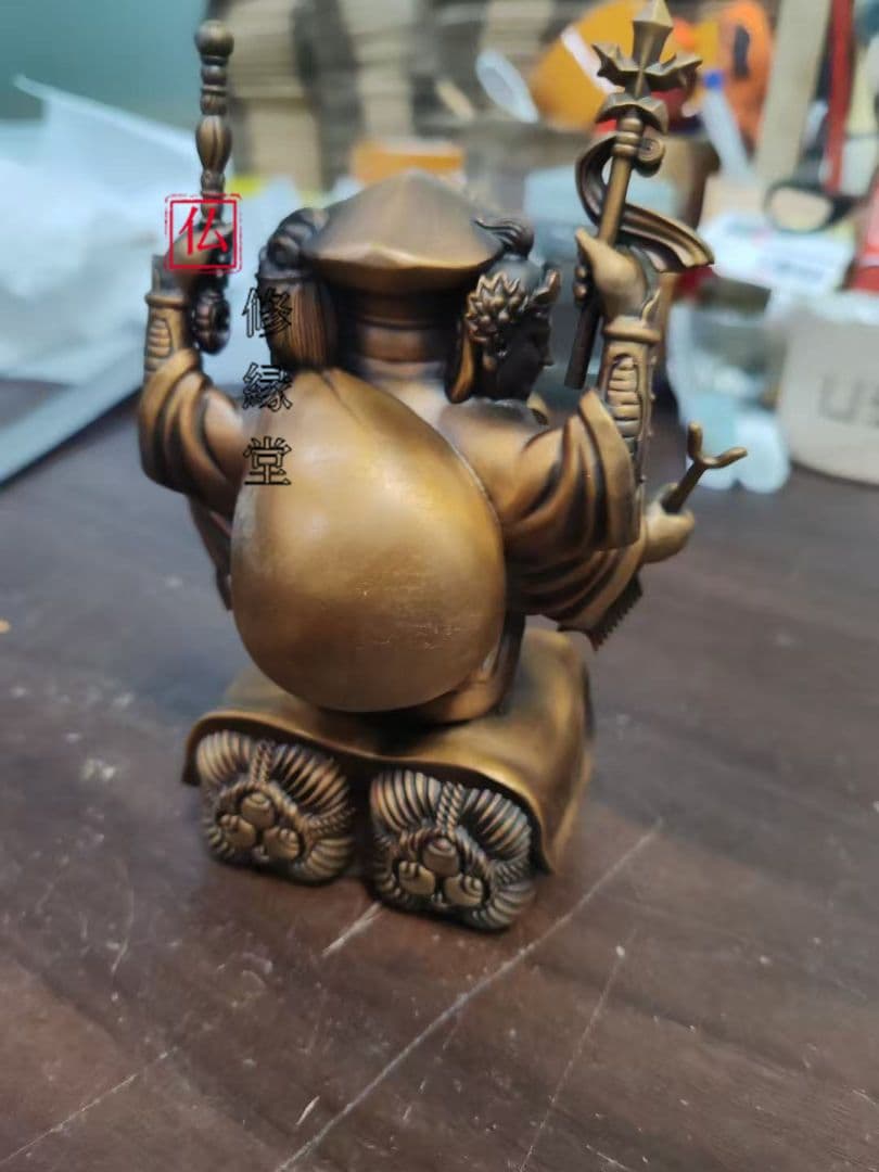 【修縁堂】密教法具 真言宗 大黒天 青銅着色 密教法具古美術品