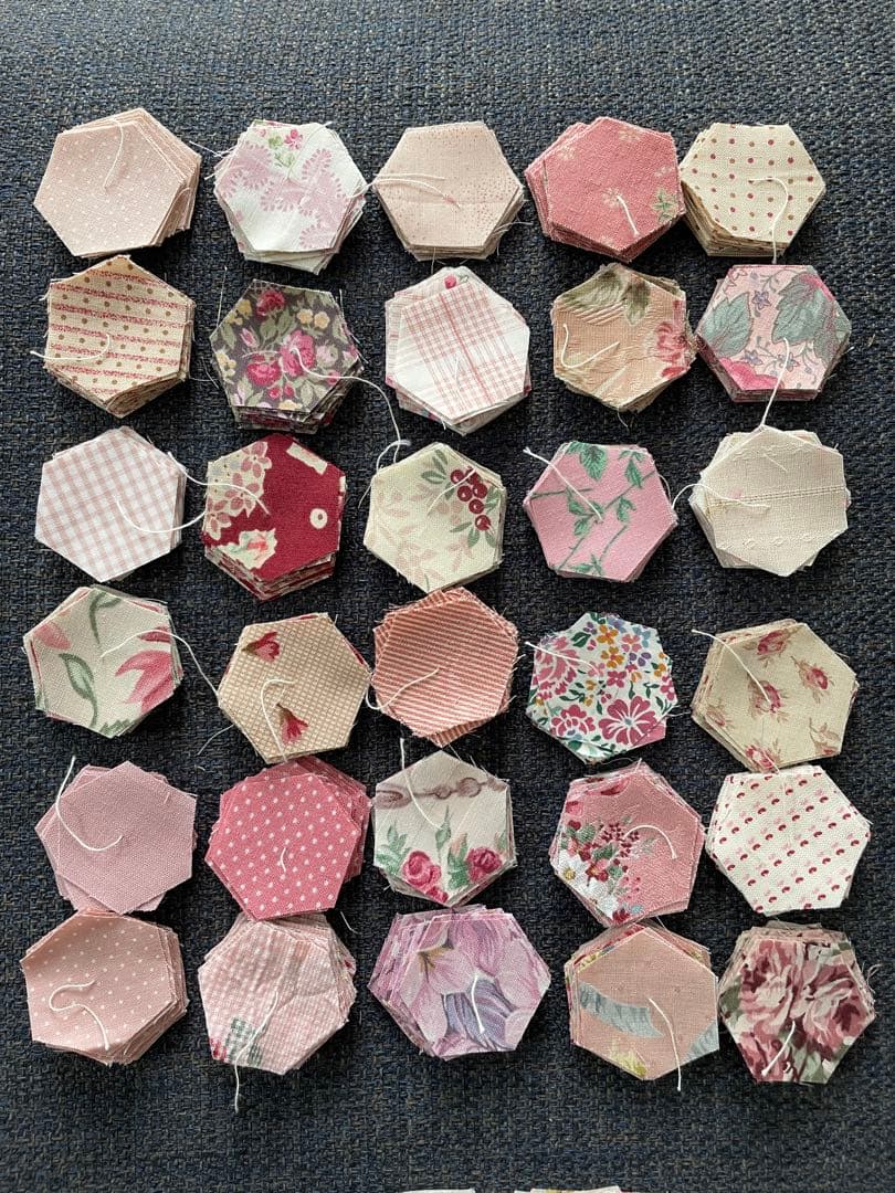 （369）ヘキサゴン 正六角形 パッチワーク 製作途中