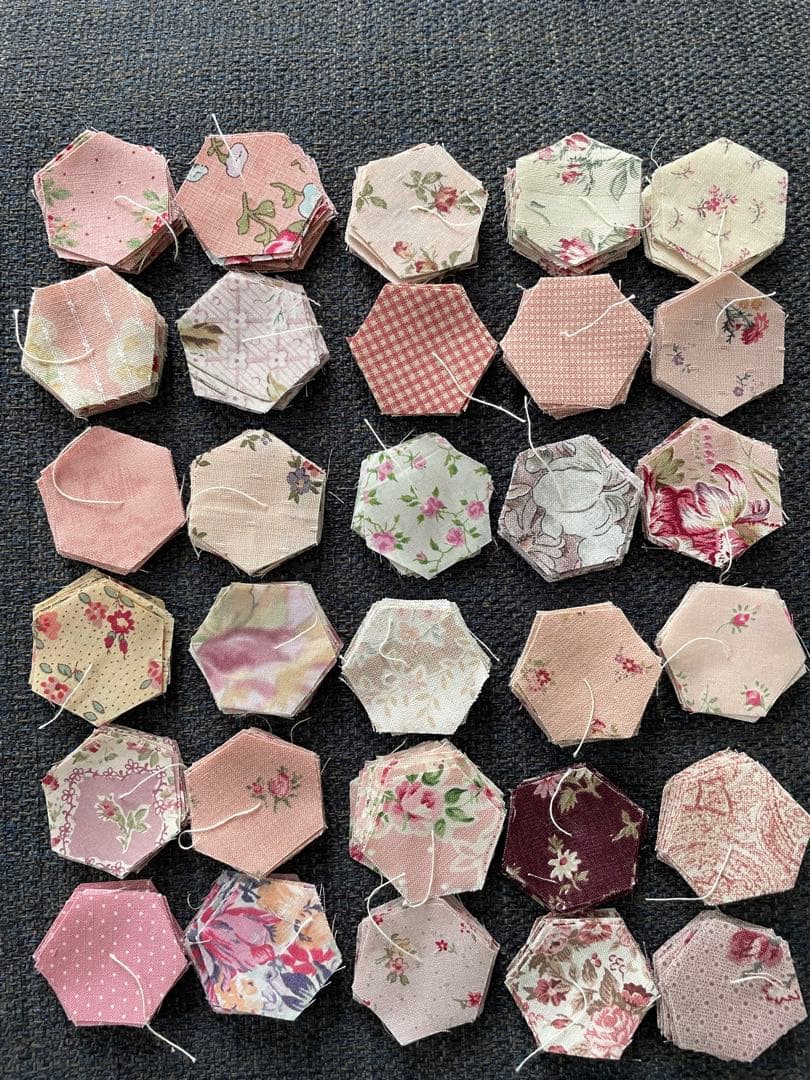 （369）ヘキサゴン 正六角形 パッチワーク 製作途中