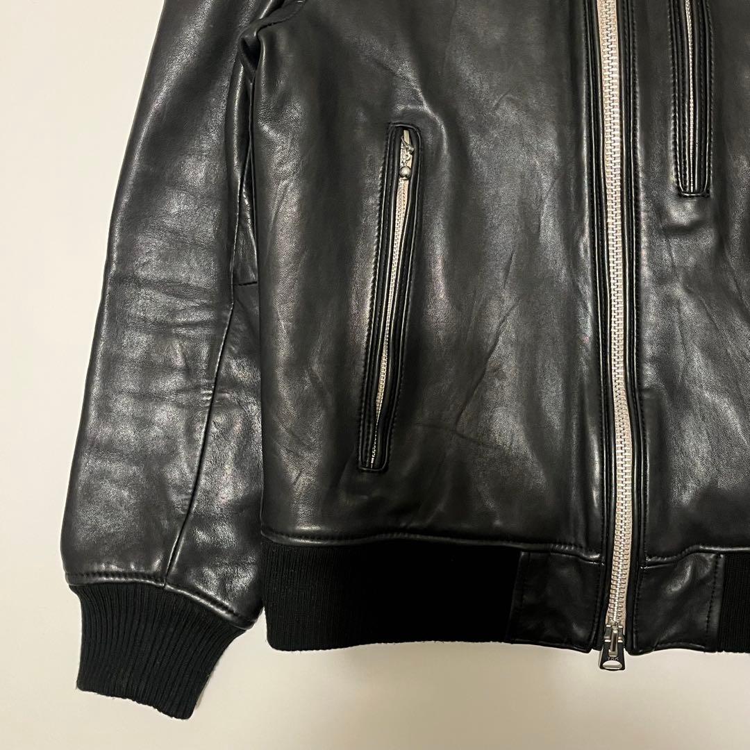 NANO UNIVERSE シープスキン ダブルジップ レザージャケット