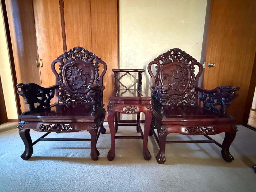 アンティーク家具 紅木家具 サイドテーブル