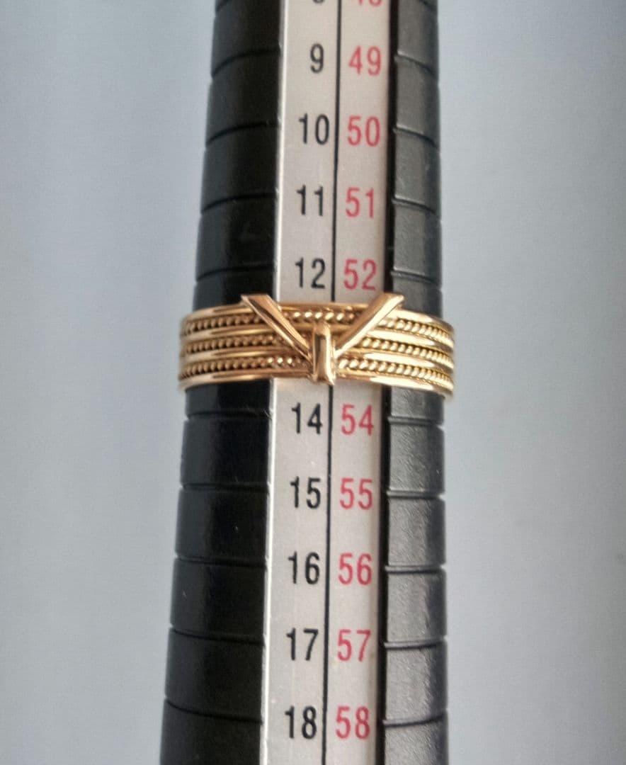 K18 デザインリング 12.5～ 13号 2.21g