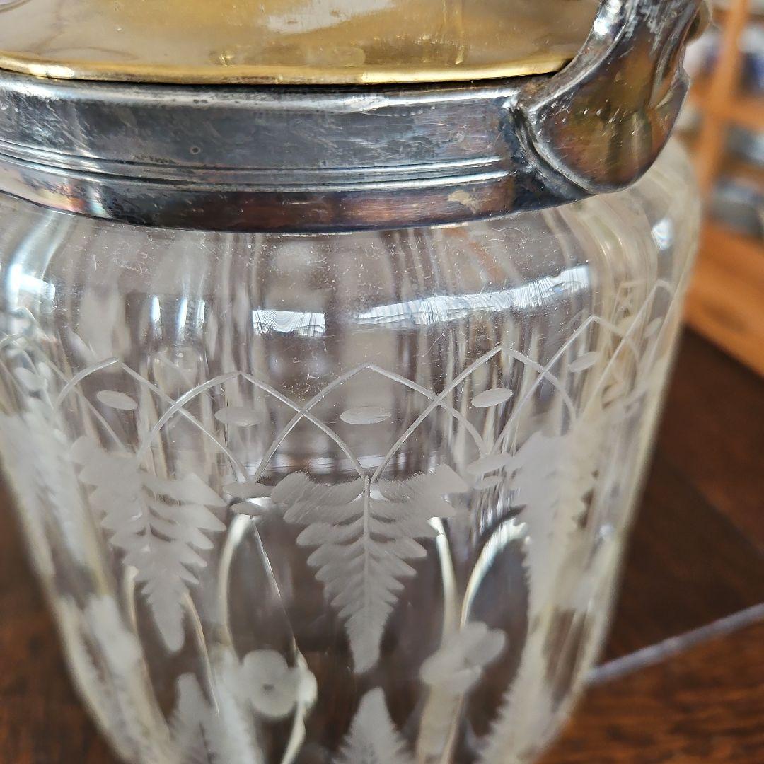 ワケ有り‥アンティークガラスビスケットジャー