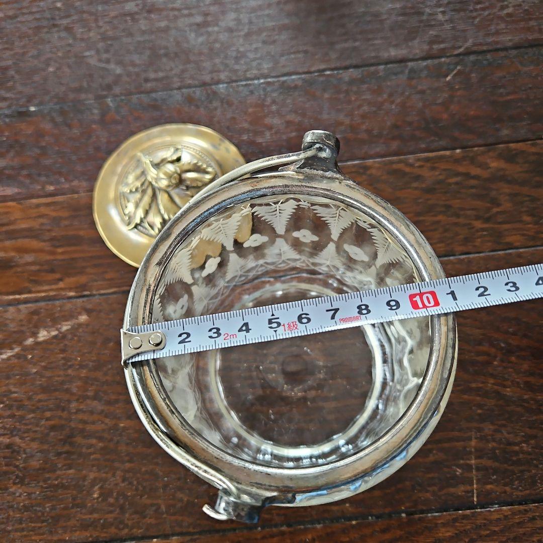 ワケ有り‥アンティークガラスビスケットジャー