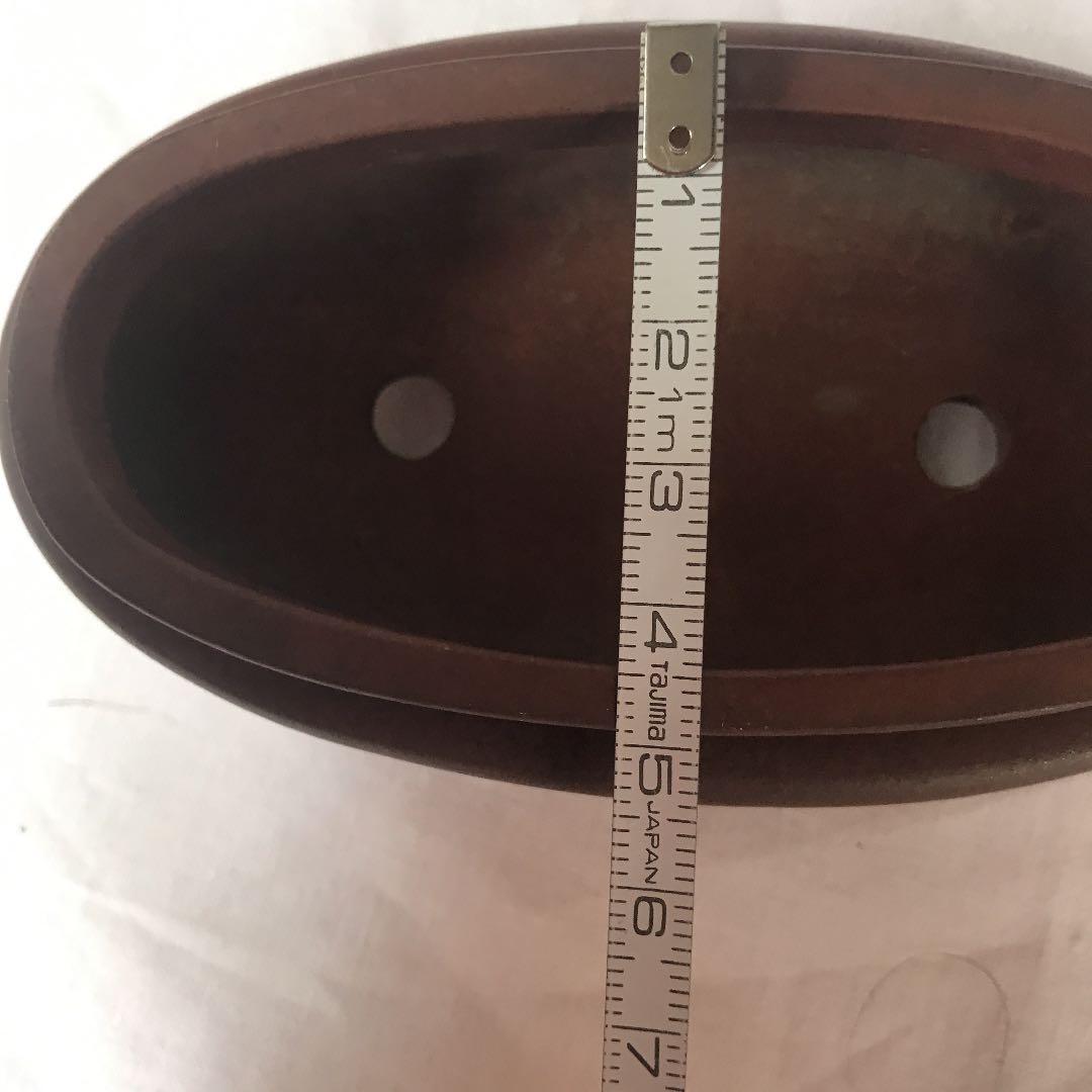 盆栽鉢　盆栽鉢　レアミニ盆栽鉢中國宜興朱泥袋式細長楕円小品11.5x6.5x3