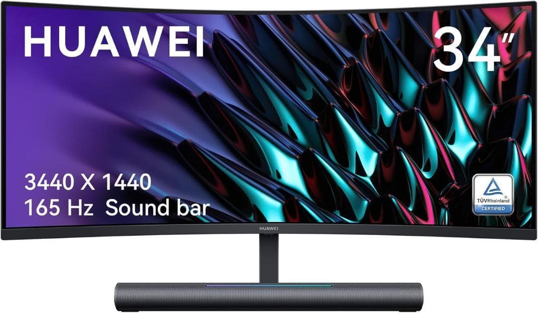 HUAWEI 34インチ カーブドモニター 3440x1440 165Hz