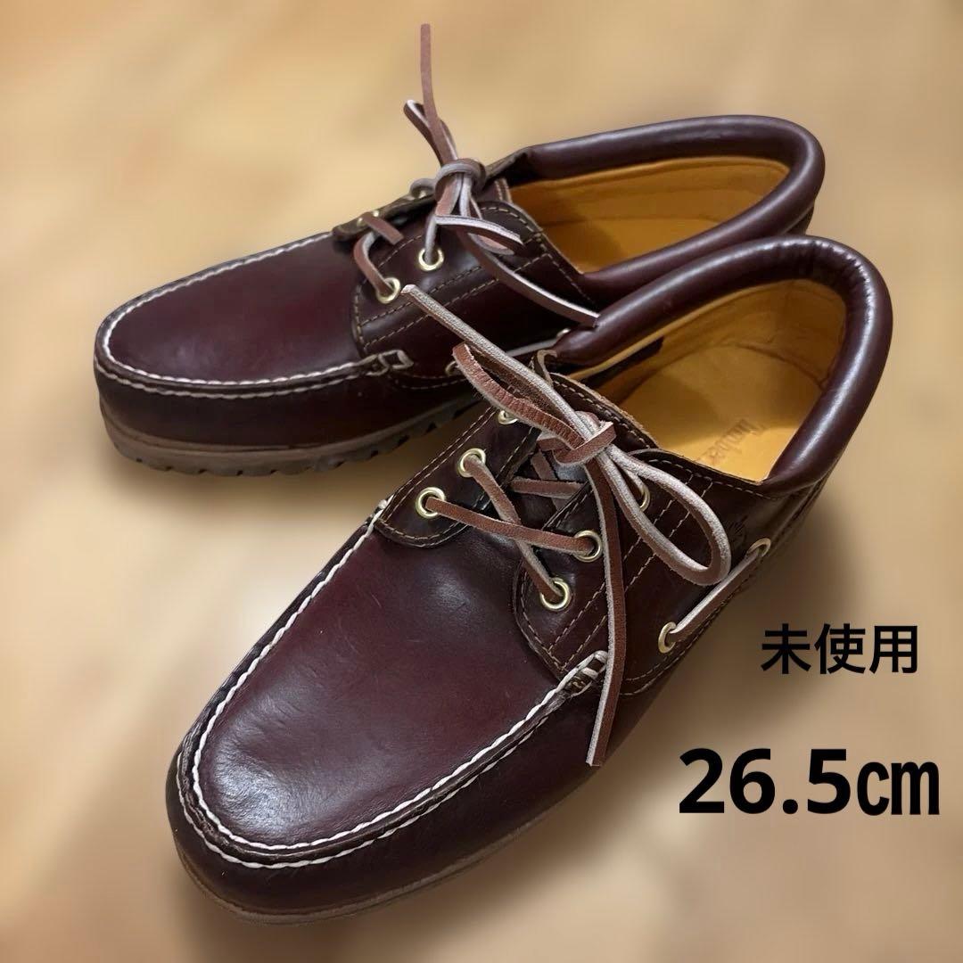 Timberland クラシックラグ 3アイ モカシン バーガンディ 26.5