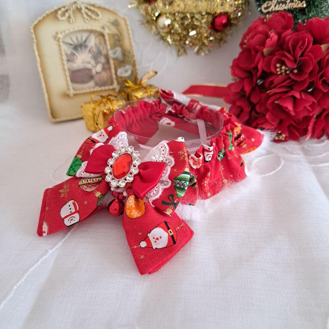 クリスマス短毛ファーシュシュ(オーナメント)わんちゃん猫ちゃん用