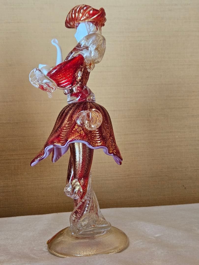 【希少・美品】ベネチアンガラス フィギュリン 人形 ヴェネチアン アンティーク
