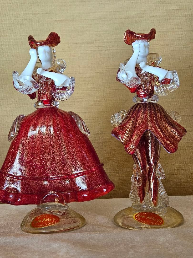 【希少・美品】ベネチアンガラス フィギュリン 人形 ヴェネチアン アンティーク