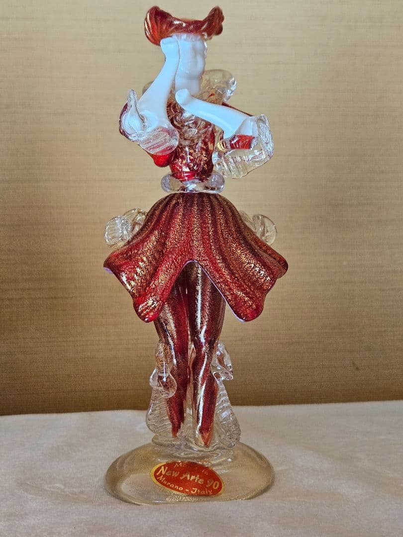 【希少・美品】ベネチアンガラス フィギュリン 人形 ヴェネチアン アンティーク