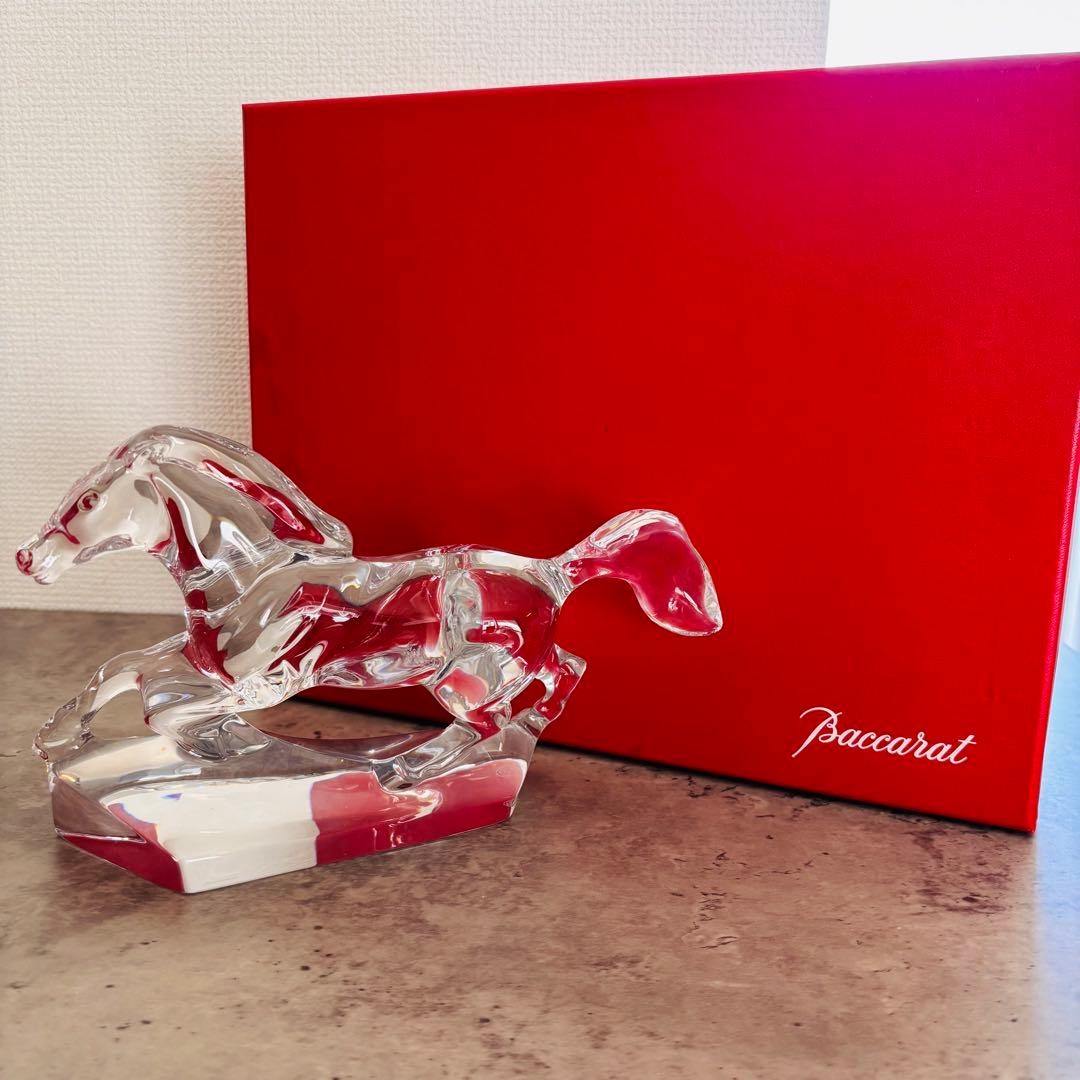 Baccarat バカラ 馬 干支 置物 クリスタル 箱付 開封品 箱に傷汚れ有