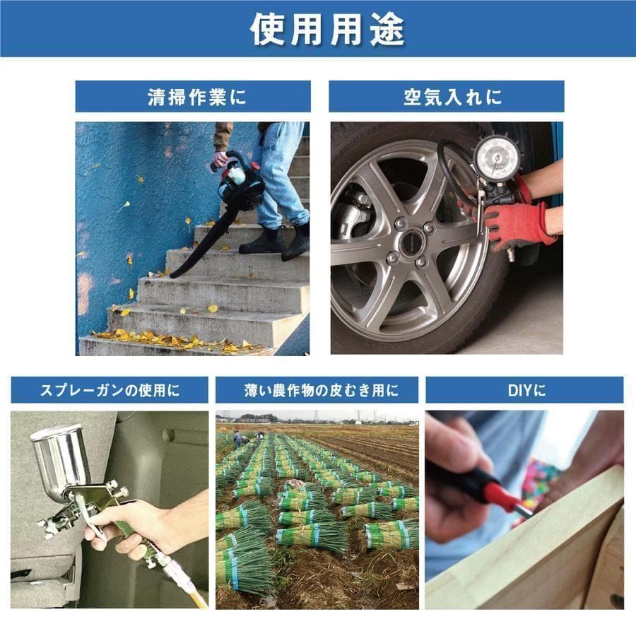 未使用中古美品 コンプレッサー 100v　静音　小型　オイルレス　12L