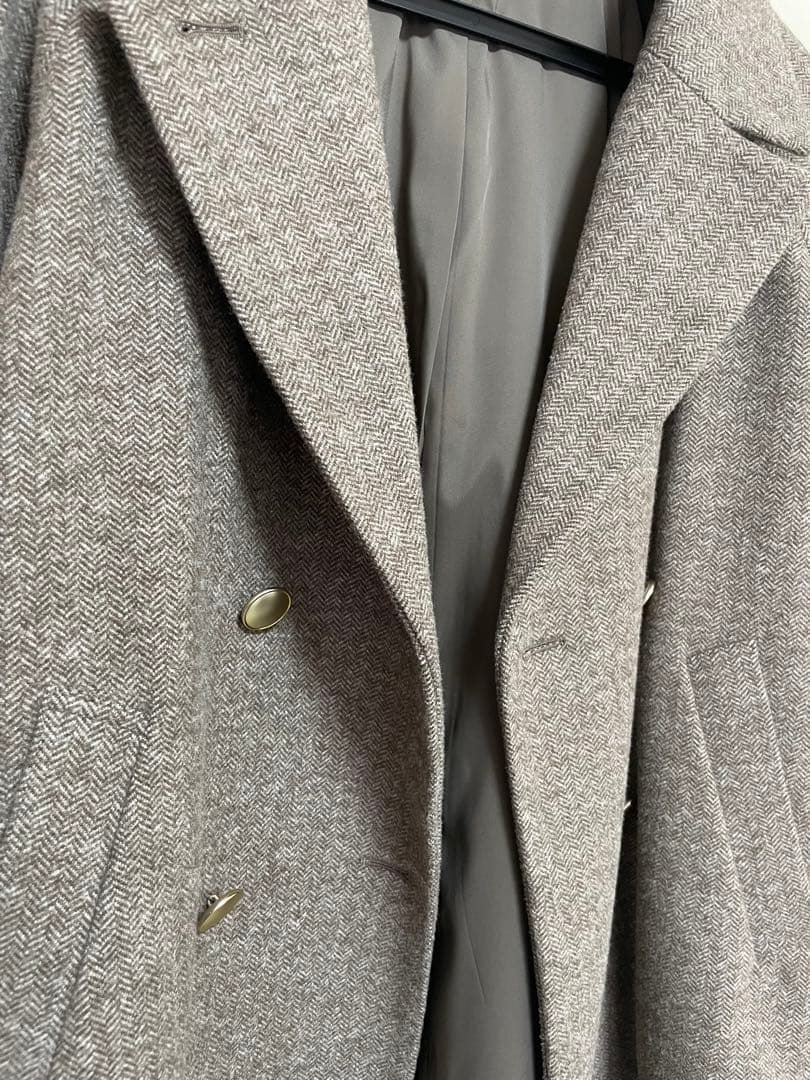 GLOBAL WORK 軽やかストレッチ衿2WAYコート　M