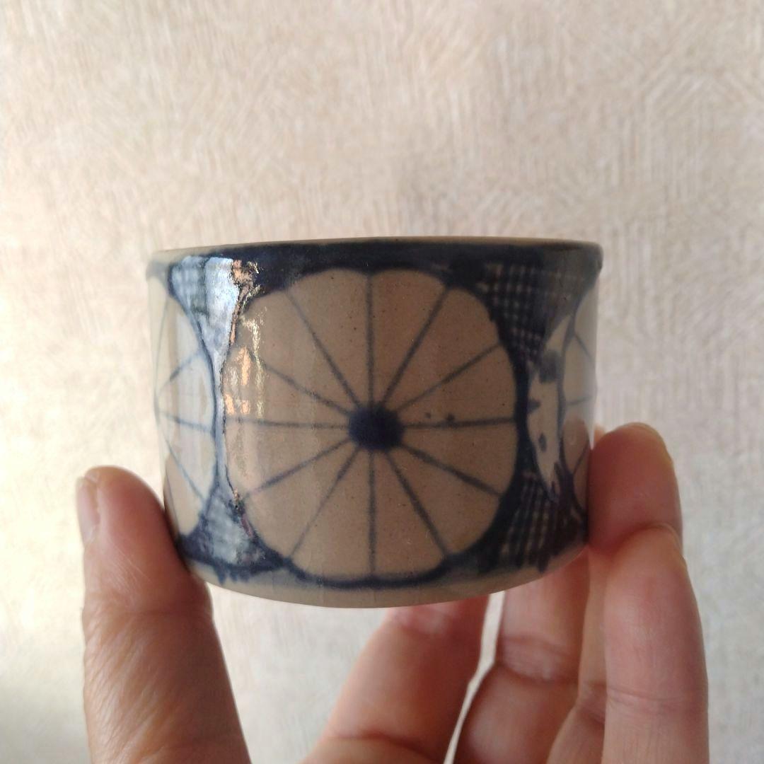 古伊万里美濃太白菊半筒猪口御深井江戸時代B