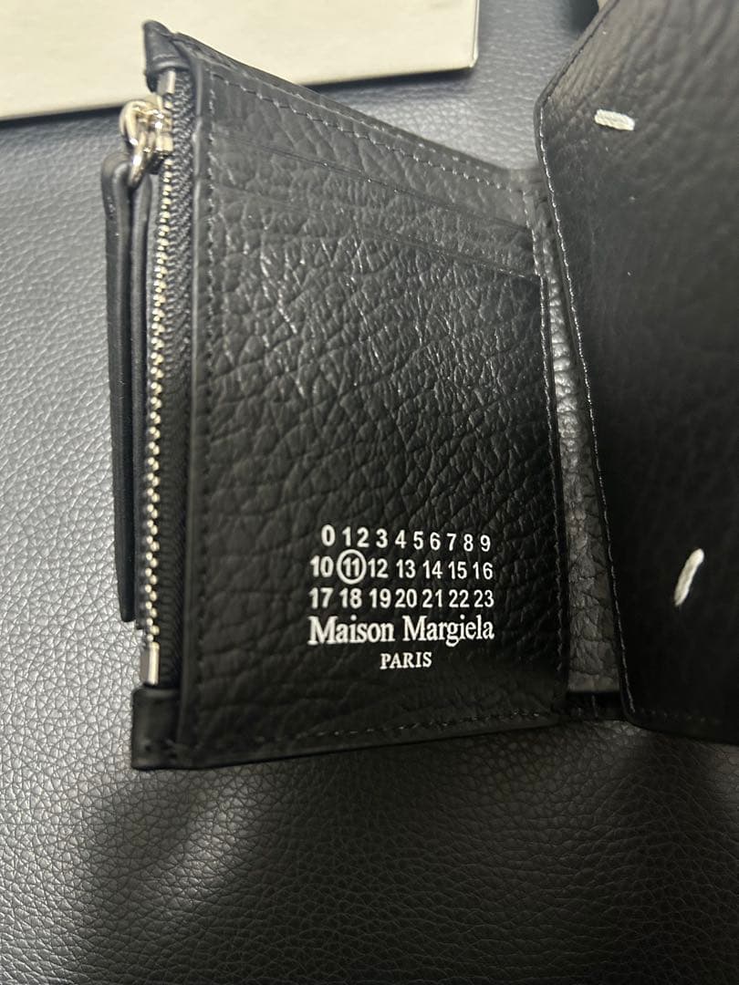 Maison Margiela 4ステッチ 三つ折りウォレット ブラック