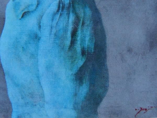 藤井 勉、風の中で、希少画集画、新品高級額装付