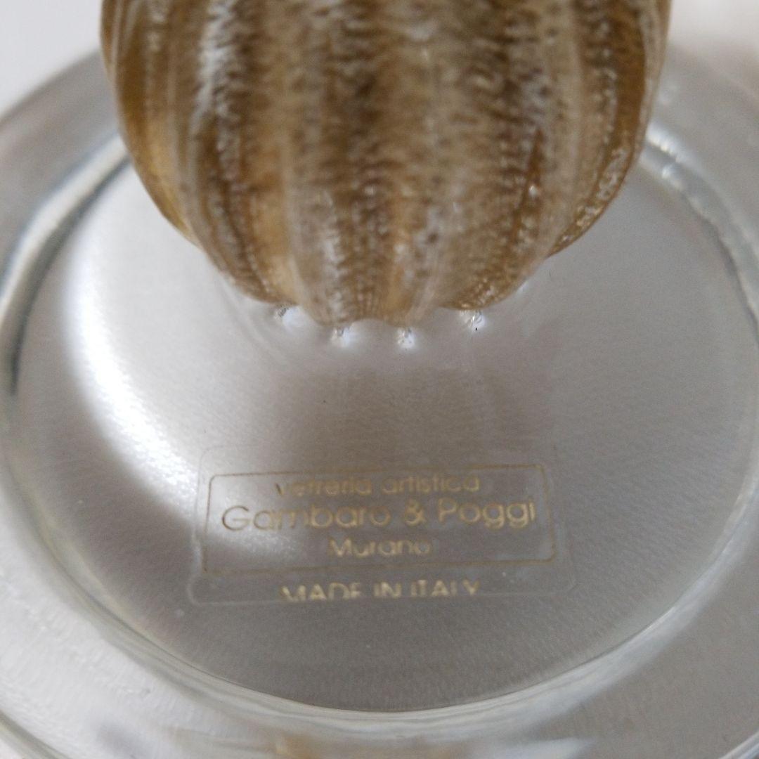 ベネチアンガラスムラノ島ゴールド入りキャンティ入れ