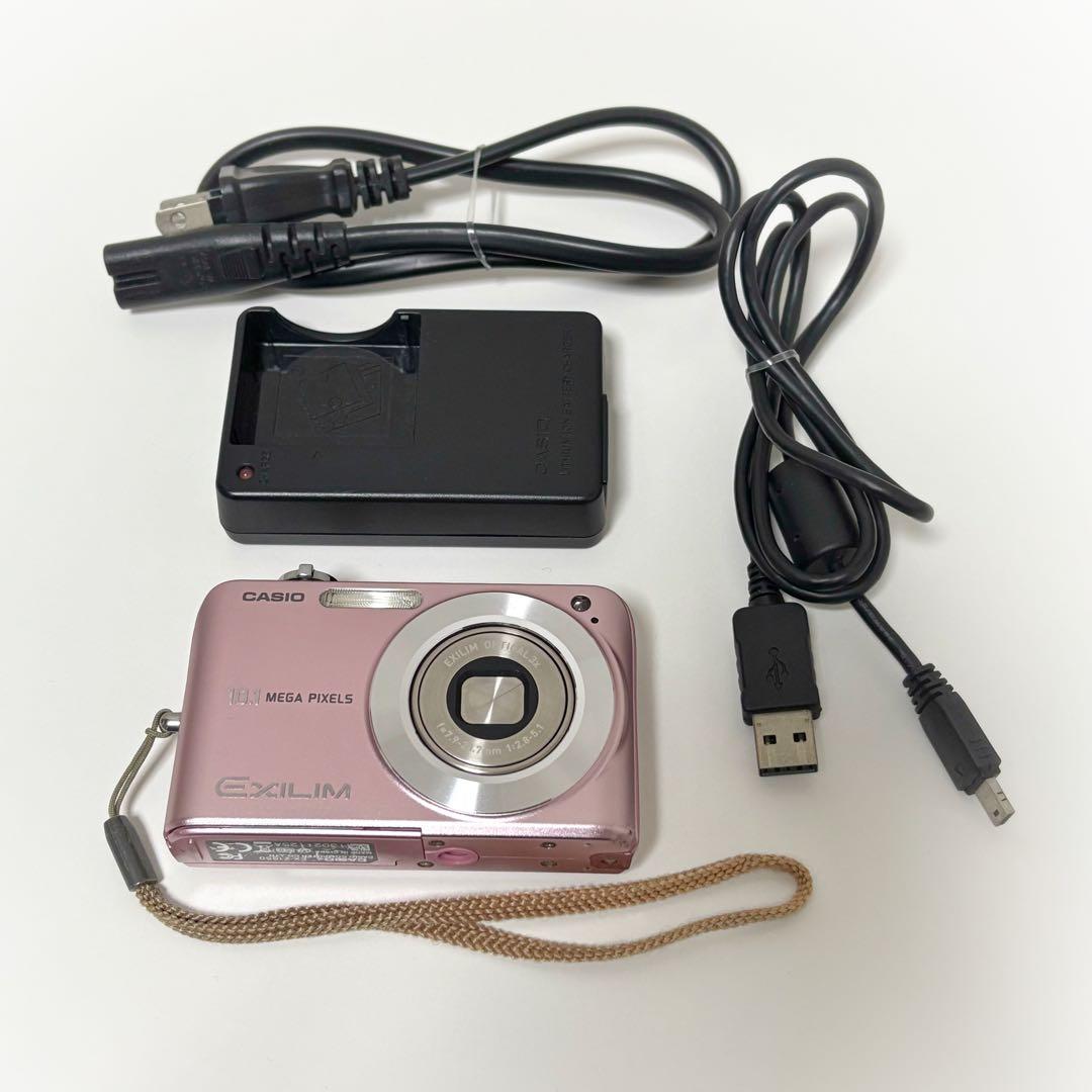【動作良】CASIO エクシリムEX-Z1050 充電器付き ピンク コンデジ