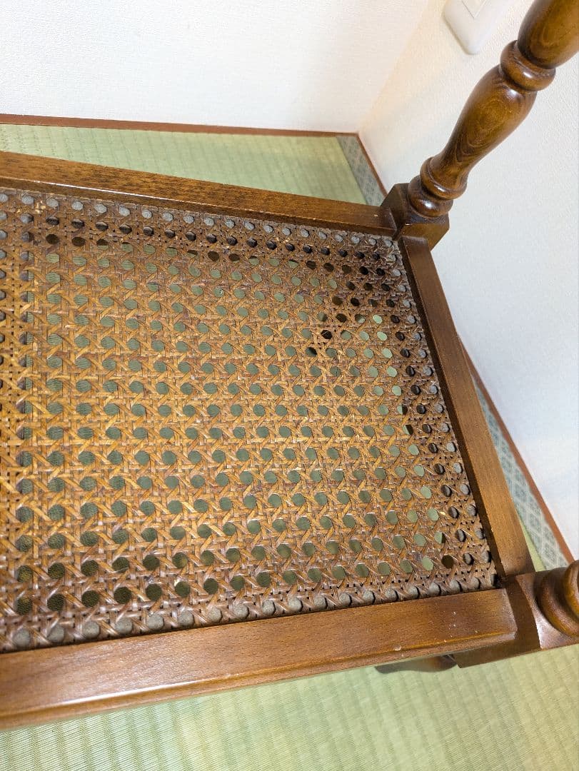 オールドカリモク サイドテーブル 花台 電話台 旧カタカナロゴ