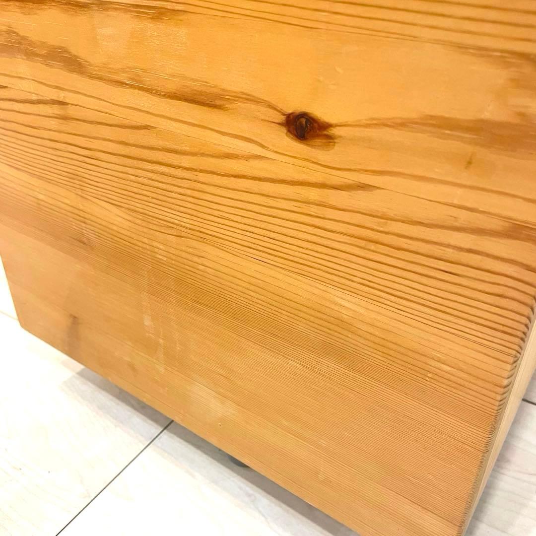 【廃盤品】無印良品 パイン材 キャビネット キャスター付 北欧 カントリー