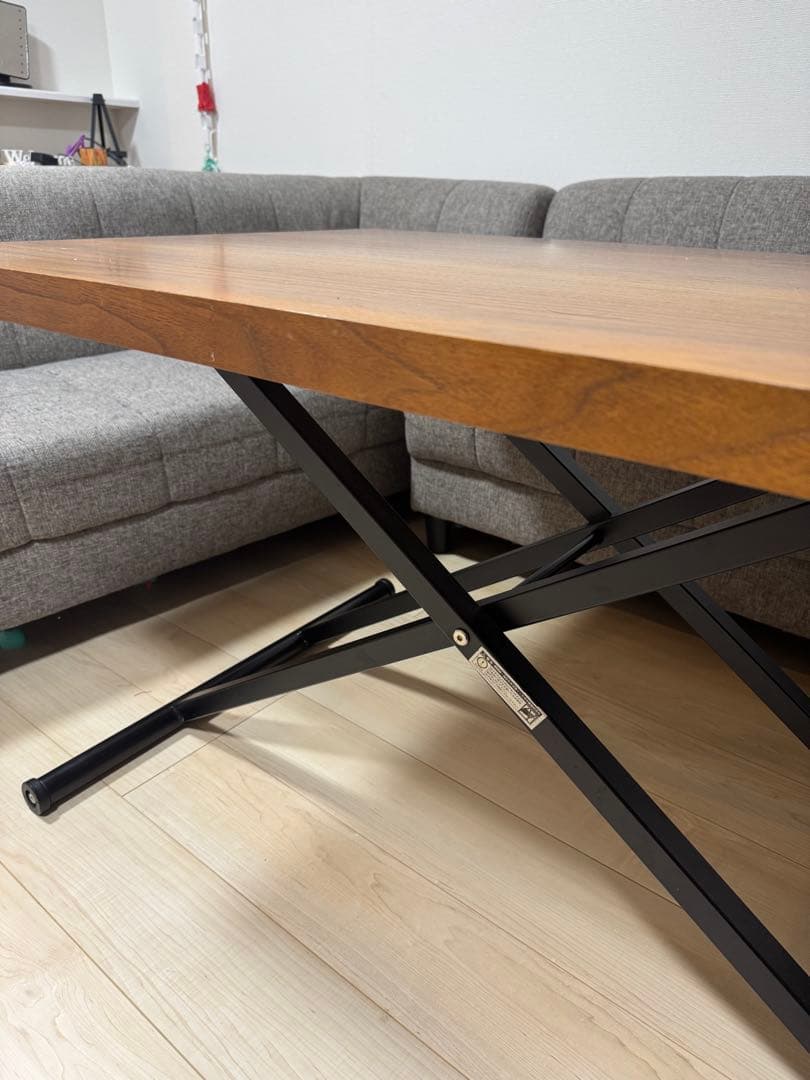 【NITORI】アクティブウォールナット 昇降式 ダイニングテーブル