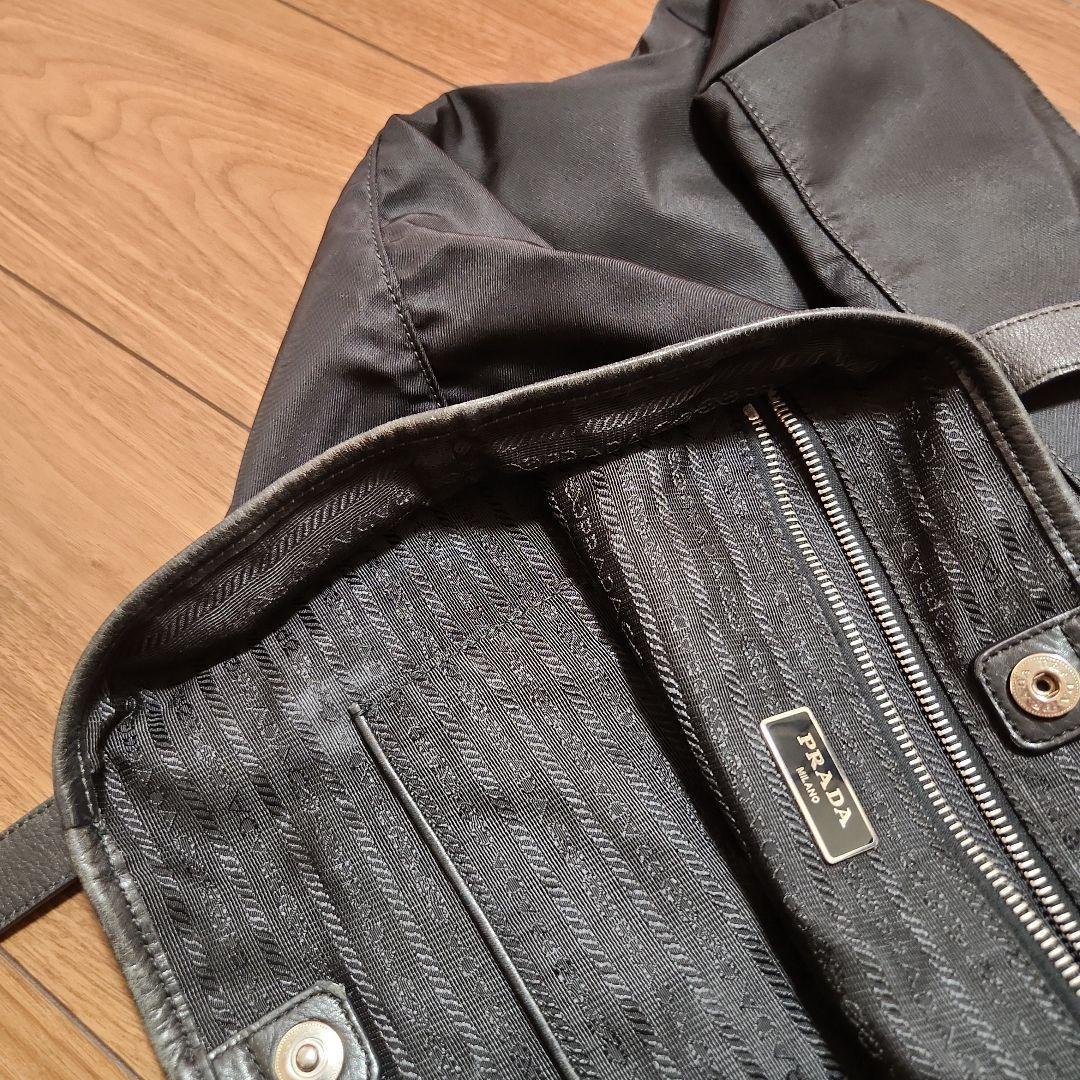 プラダ★★PRADA ブラック トートバッグ ナイロン トライアングルロゴ