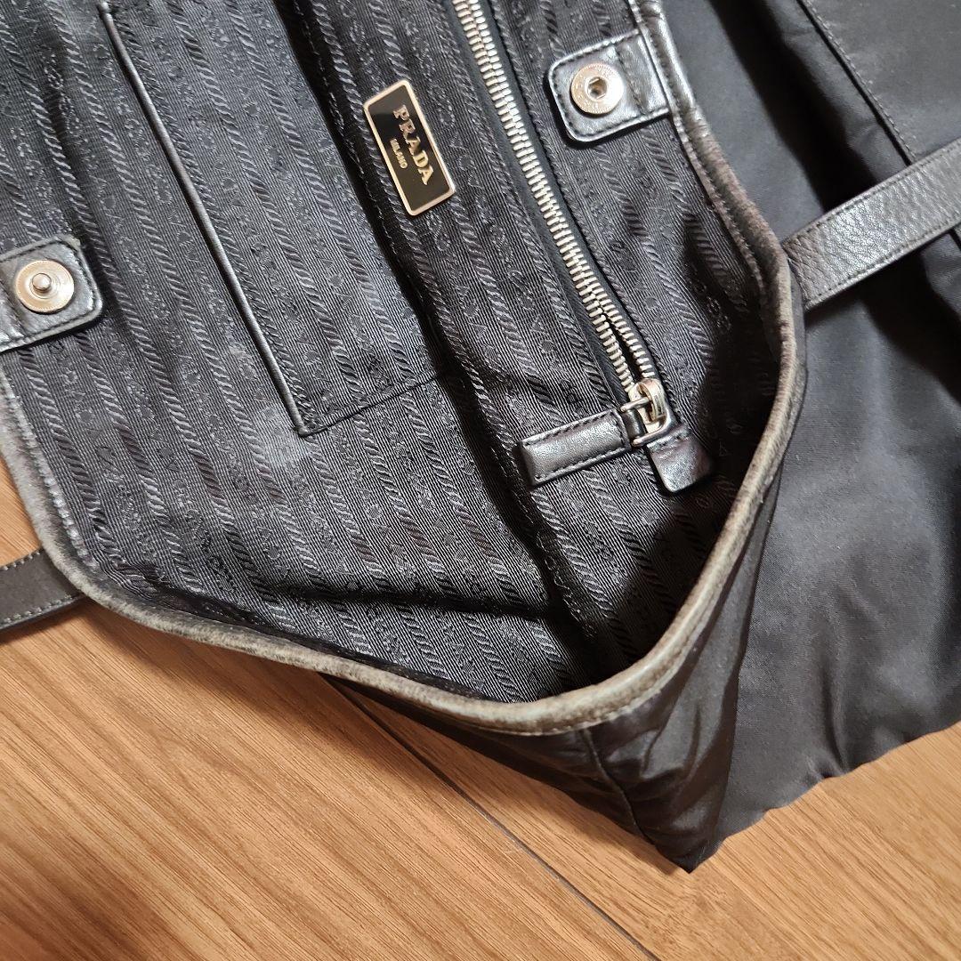 プラダ★★PRADA ブラック トートバッグ ナイロン トライアングルロゴ