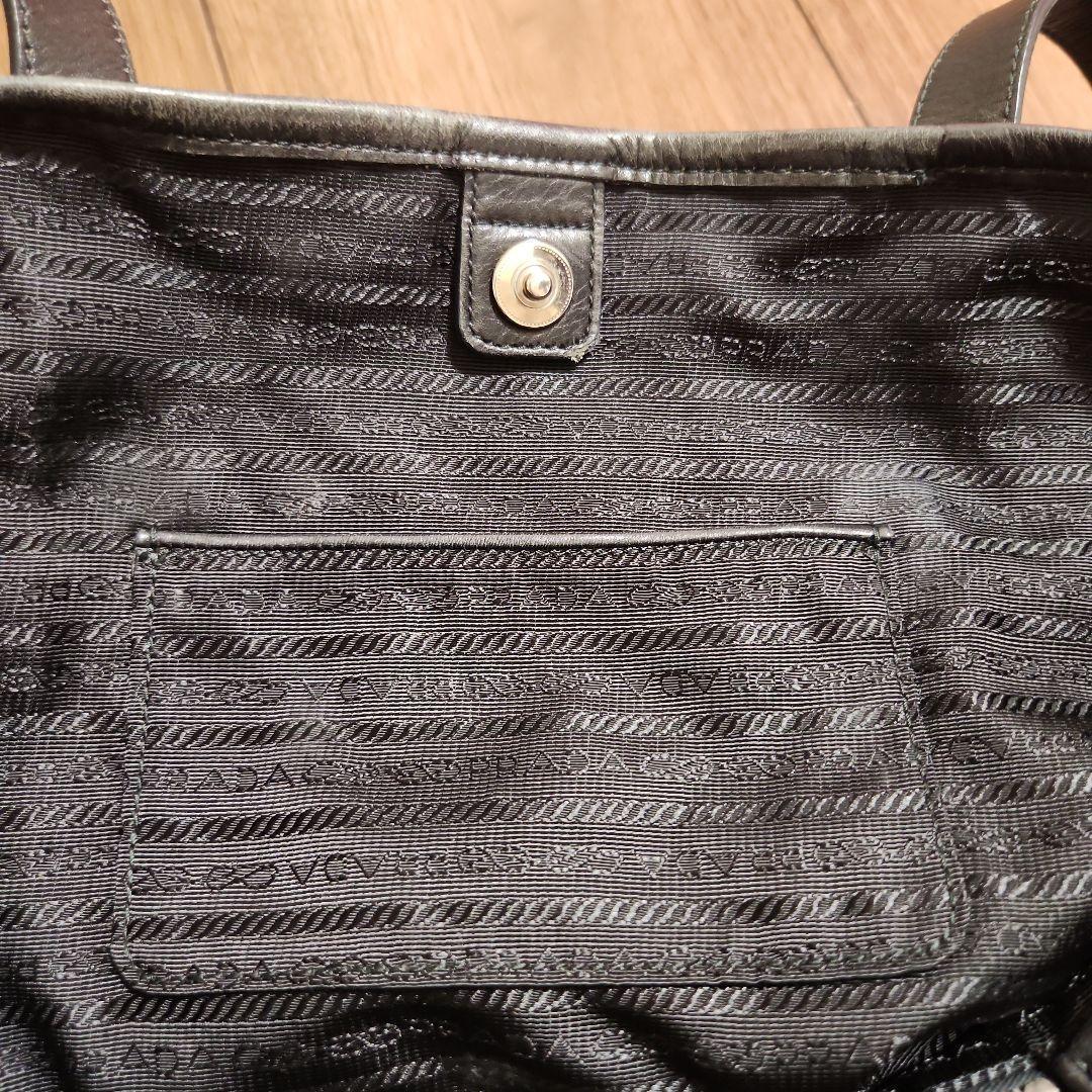 プラダ★★PRADA ブラック トートバッグ ナイロン トライアングルロゴ