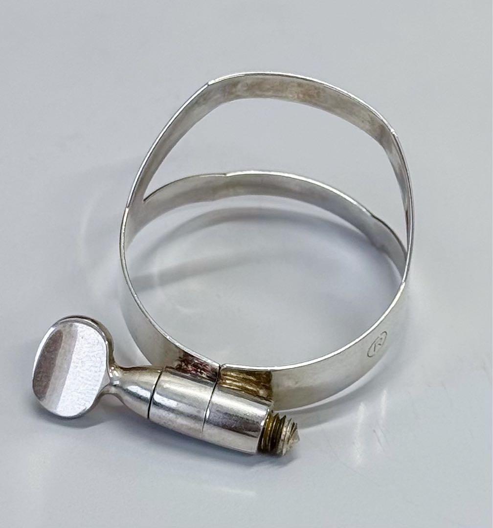 セルマー　テナーサックス用　リガチャー　銀メッキ